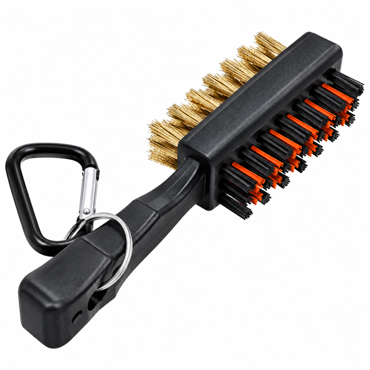 Golf Club Groove Brush — Dual-Sided Metal & Nylon Cleaner for Irons & Shoes